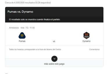 Partido entre Pumas y Houston Dynamo está en duda