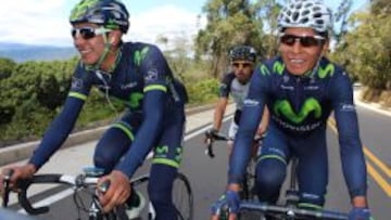 Nairo Quintana (derecha) gan&oacute; en el 2014 el Tour de San Luis.