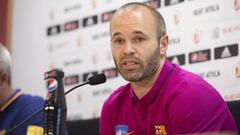 Barca captain Andres Iniesta laughed off suggestions that a La Liga and Cup double is the minimum requirement