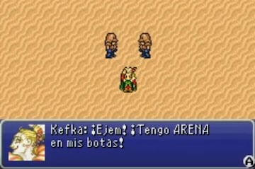 Kefka, el gran villano del juego, un ser catico con momentos memorables