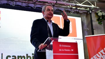 El expresidente del Gobierno, José Luis Rodríguez Zapatero, interviene durante su visita a Ceuta, en el Salón de celebraciones Ebay Almadraba, a 19 de abril de 2023, en Ceuta (España). Durante su visita a Ceuta, Zapatero ha apoyado al candidato del PSOE a la Presidencia de la Ciudad Autónoma de Ceuta en las próximas elecciones autonómicas del 28 de mayo. Además, el expresidente ha participado en un IFTAR, la celebración de la rotura del ayuno musulmán por el Ramadán.
19 ABRIL 2023;ZAPATERO;ZP;ELECCIONES;ELECCIONES MUNICIPALES;ELECCIONES AUTONÓMICAS;28M;28 DE MAYO;COMICIOS;CANDIDATO;IFTAR;MUSULMÁN;AYUNO;RAMADÁN
Antonio Sempere / Europa Press
19/04/2023