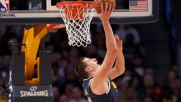 DENVER, COLORADO - JANUARY 17: Nikola Jokic #15 of the Denver Nuggets puts up a shot against the Chicago Bulls at the Pepsi Center on January 17, 2019 in Denver, Colorado. NOTE TO USER: User expressly acknowledges and agrees that, by downloading and or using this photograph, User is consenting to the terms and conditions of the Getty Images License Agreement.   Matthew Stockman/Getty Images/AFP
 == FOR NEWSPAPERS, INTERNET, TELCOS &amp; TELEVISION USE ONLY ==