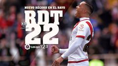 De Tom&aacute;s bate el r&eacute;cord del Rayo Vallecano con sus 22 goles.