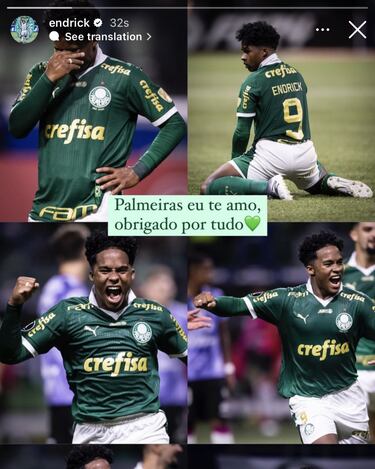 Endrick’s cryptic message, a possible goodbye to Palmeiras