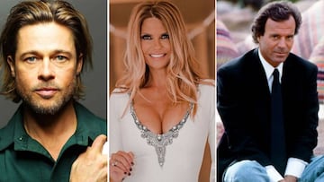 Imágenes de Brad Pitt, de Makoke y de Julio Iglesias.