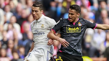El expreso de Cardiff ya volvió a las canchas y anotó. También lo había hecho Morata antes. El Espanyol, con correcto partido del defensa mexicano, pasó desapercibido por el Bernabéu.