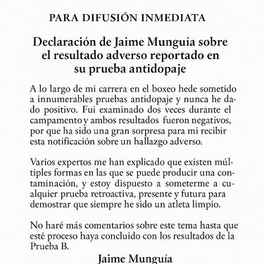 “Siempre he sido un atleta limpio”