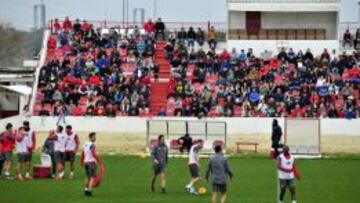 Imagen del entrenamiento del Sevilla.