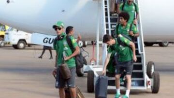Neymar, a su llegada a Brasilia
