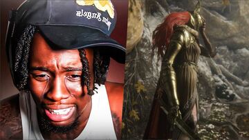 The moment when Kai Cenat defeats Malenia in Elden Ring after 24 hours of trying