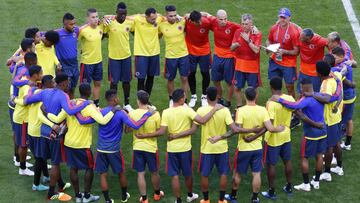 Selección Colombia en entrenamiento