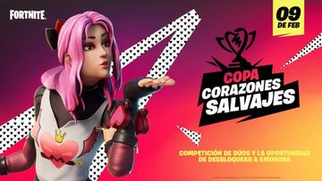 Arte oficial de la Copa Corazones Salvajes en Fortnite