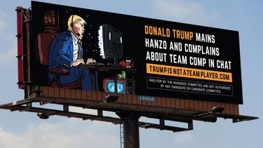 Comparan a Donald Trump con un torpe jugador de Overwatch