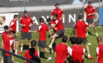Buen ambiente en el entrenamiento.