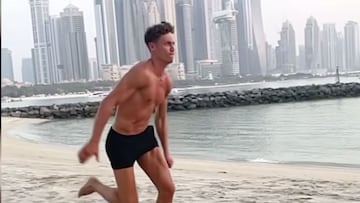 Así se machaca Marcos Llorente en Dubai de vacaciones