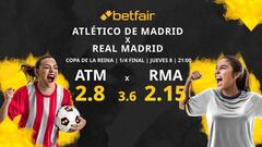 Atlético de Madrid Femenino vs. Real Madrid Femenino: horario, TV, estadísticas, cuadro y pronósticos