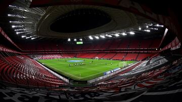 BILBAO, SPAIN - JANUARY 25: General view inside of the stadium ahead of the La Liga Santander match between Athletic Club and Getafe CF at Estadio de San Mames on January 25, 2021 in Bilbao, Spain. Sporting stadiums around Spain remain under strict restri