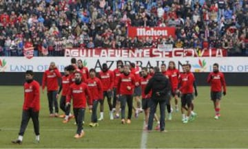 El Atlético de Madrid celebró el tradicional entrenamiento a puertas abiertas y su afición respondió de maravilla.
