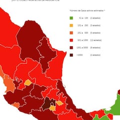 Mapa y casos de coronavirus en México por estados hoy 18 de septiembre