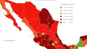 Mapa y casos de coronavirus en México por estados hoy 18 de septiembre