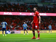 Soccer Football - Liga MX - Toluca v Club America - Estadio Nemsio Diez, Toluca, Mexico - November 8, 2025 Toluca's Paulinho celebrates scoring their first goal REUTERS/Eloisa Sanchez