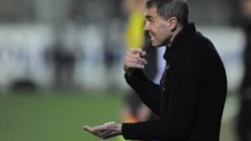 Garitano, durante un partido.