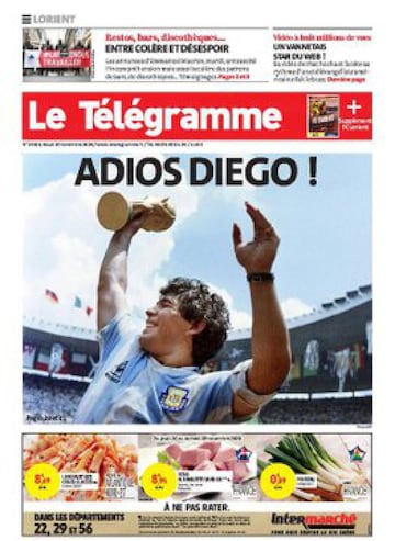 Así vivió la prensa internacional el fallecimiento de Maradona: algunas portadas pasarán a la historia