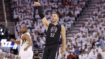 Blake Griffin, durante el partido contra los Utah Jazz de Playoffs.