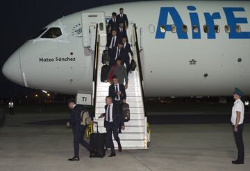 Llegada de la Selección al aeropuerto de Krasnodar. 