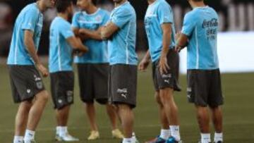 Luis Suárez, con la selección uruguaya.