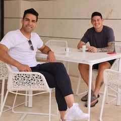 James Rodríguez y Falcao García se reúnen en Madrid