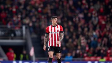 BILBAO, SPAIN - FEBRUARY 03: Ander Capa of Athletic Club looks on during the LaLiga Santander match between Athletic Club and Cadiz CF at San Mames Stadium on February 03, 2023 in Bilbao, Spain. (Photo by Ion Alcoba/Quality Sport Images/Getty Images)