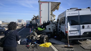 Imagen del accidente múltiple en Ciudad Real.