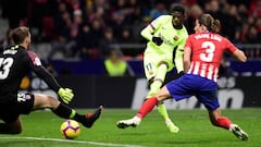 Late Dembélé equaliser denies Atleti after Costa ends drought