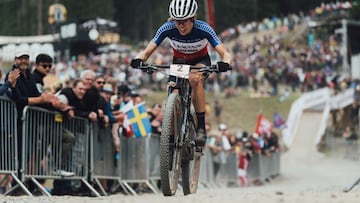 Loana Lecomte performs at UCI XCO World Cup in Lenzerheide, Switzerland on July 10, 2022 // Bartek Wolinski / Red Bull Content Pool // SI202207100390 // Usage for editorial use only //