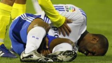 <b>K.O. </b>Sinama se retiró lesionado en la primera parte ante el Villarreal.