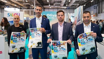 Representantes del Ayuntamiento de La Oliva (Fuerteventura) en Fitur 2025, en Ifema, Madrid.