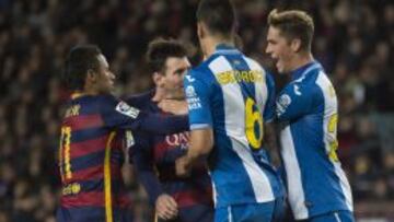 Enzo Roco fue protagonista en el pasado derbi de Espanyol y Barcelona.