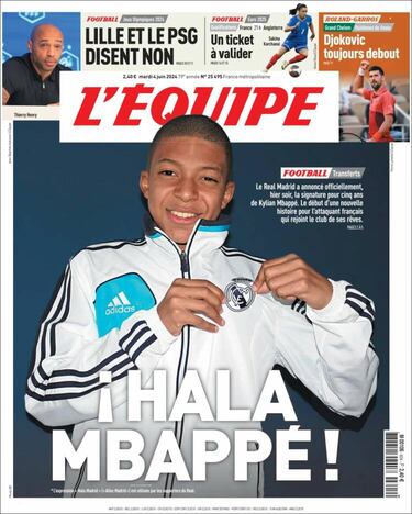Las portadas del fichaje de Mbappé