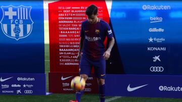 Philippe Coutinho se presenta en el Camp Nou ante 7 mil aficionados