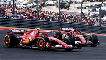 Carlos Sainz y Charles Leclerc (Ferrari SF-24). Austin, Estados Unidos. F1 2024.