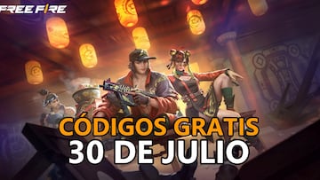 codigos gratis free fire domingo 30 de julio