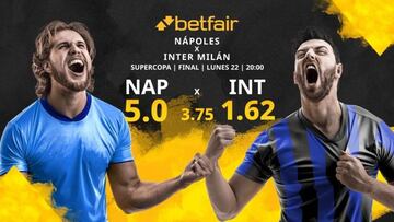 SSC Napoli vs. Inter de Milán: horario, TV, estadísticas, palmarés y pronósticos