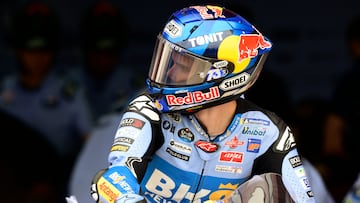 Álex Márquez abandona el box del Gresini durante el GP de Argentina de MotoGP.