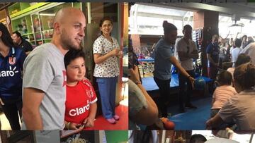 Plantel de la U. de Chile visitó a niños de la Teletón