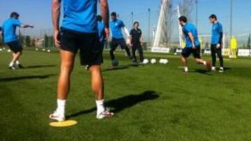 El Madrid realizó una sesión suave en Valdebebas antes del partido contra el CSKA.