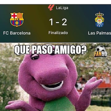 Los memes se ceban con Flick tras la derrota del Barcelona ante Las Palmas