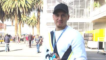 El atacante chileno apareci&oacute; en el segundo d&iacute;a de actividades del Gran Premio de M&eacute;xico de la Formula 1 un d&iacute;a despu&eacute;s de la goleada y expulsi&oacute;n sufrida con Pumas.