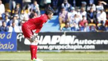 Serantes después de encajar el primer tanto.