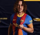 Puyol presenta la camiseta que lucirá el Barça en el Clásico